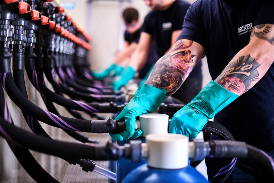 Regeneration-Anschlauchen